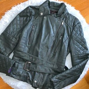 Dollhouse | Faux Leather Quilted Moto Biker Jacket